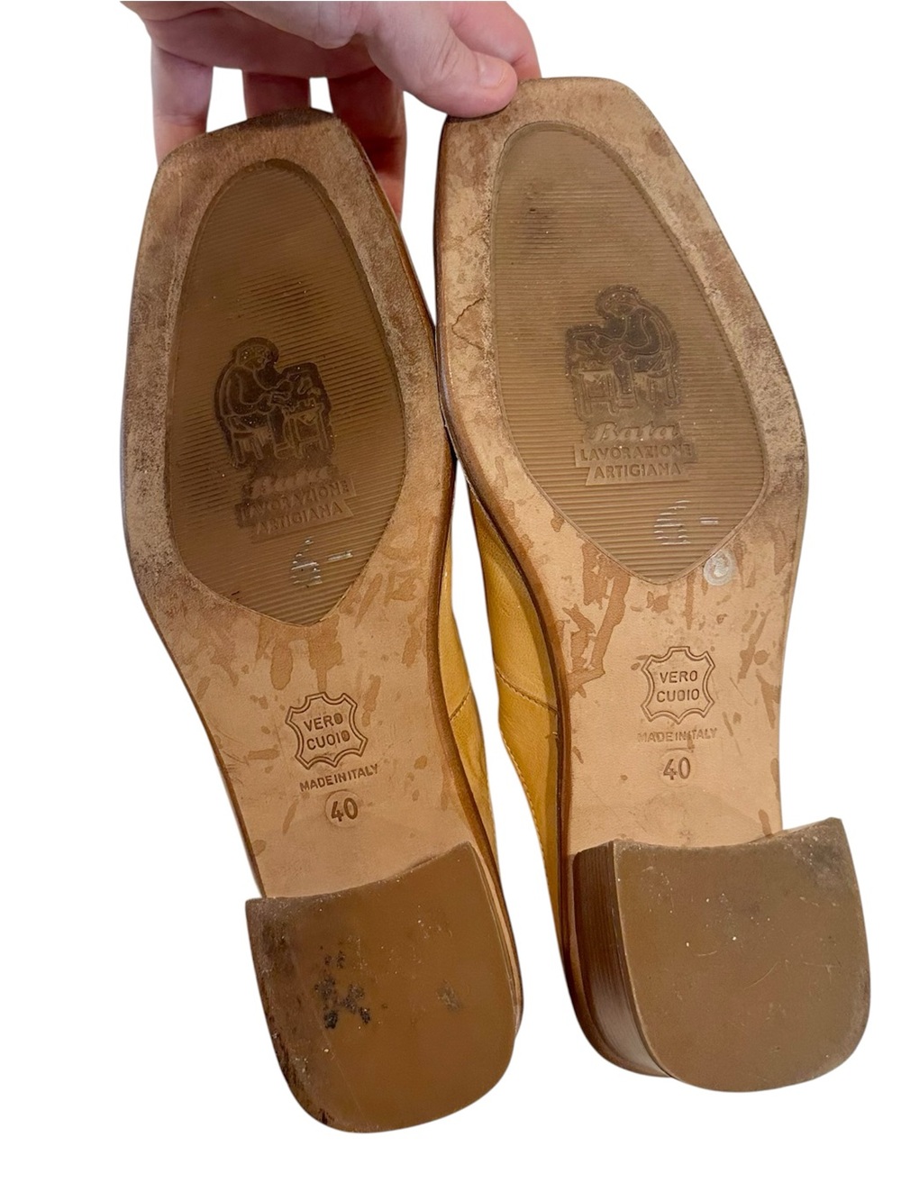 Italian Leather Slip-On Mules in Tan - EU 40 US 9.5 - Picture 3 of 7